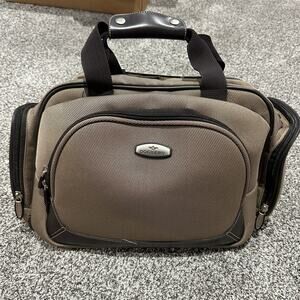 Dockers Tan Messenger Overnight Carry-On Travel Bag, Lots of Storage